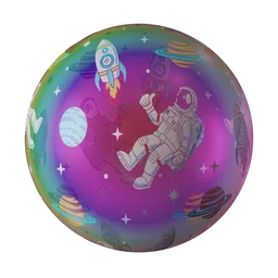 Space Kid Holographic Glass