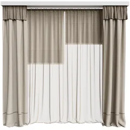 MI Silk And Cotton Curtain Set