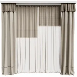 MI Silk And Cotton Curtain Set