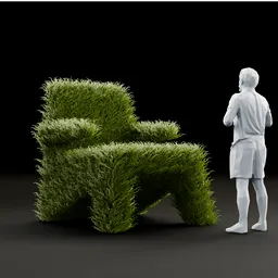 Grass Armchair Sculpture Concept