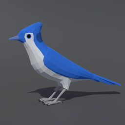 Low Poly Blue Jay