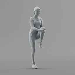 Lowpoly Female Character Fitness