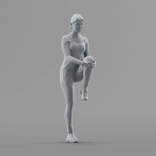 Lowpoly Female Character Fitness