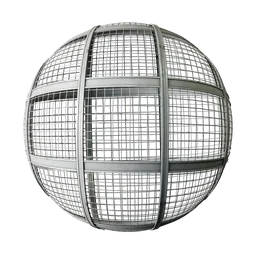 Metal Grid Square White