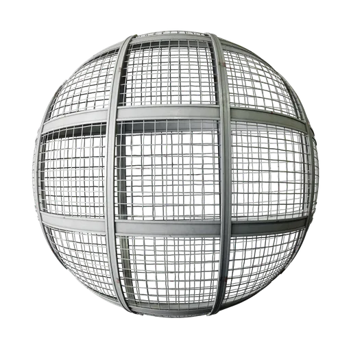 Metal Grid Square White