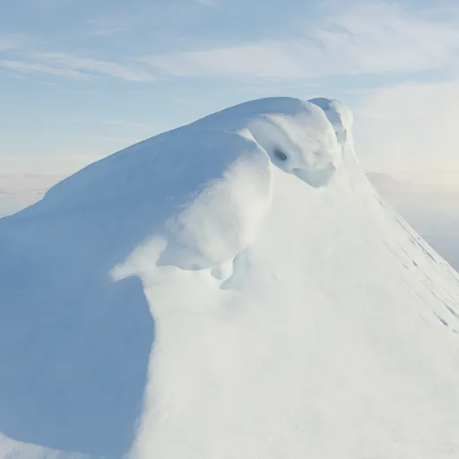 Snow Cornice Mountain Top