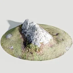 "High-quality photogrammetry scan of a granite rock from Dartmoor, Devon in Blender 3D. Perfect for landscape designs with soft-sanded coastlines, mossy heads and tonalism. Also great for album artwork and ambient scenes."