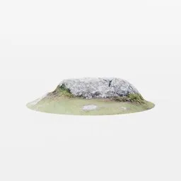 Realistic 3D granite rock model from Dartmoor, perfect for Blender landscape scenes.