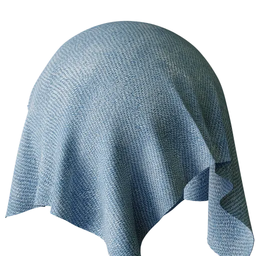 Blue denim fabric