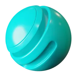 Cyan Lacquered Surface