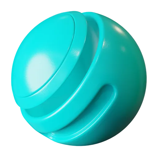 Cyan Lacquered Surface