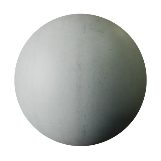 High-res White Paint Wall Texture for Blender PBR, realistic aged cement look with subtle imperfections and fine cracks.