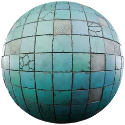 High-resolution PBR ceramic tiles texture with diffuse, roughness, normal, AO, and displacement for 3D Blender artists.