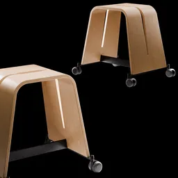 Stackable Stool on Castors