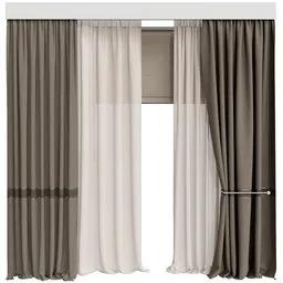 MI Silk And Cotton Curtain Set