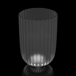 Modern Ribbed Glass Vase