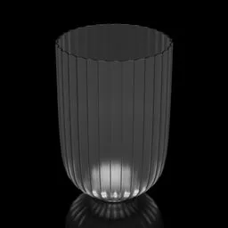 Modern Ribbed Glass Vase