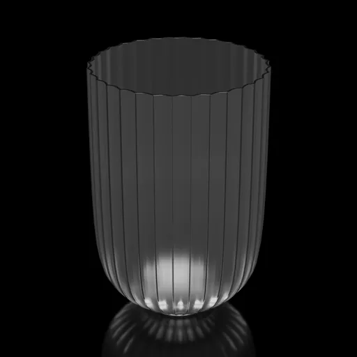 Modern Ribbed Glass Vase