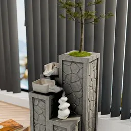 Smoking waterfall Zen Tower