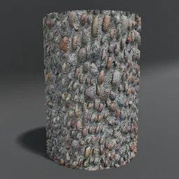 Stone Cylinder Post Pillar Pebbles