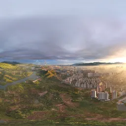 Highsky sunset yellow light