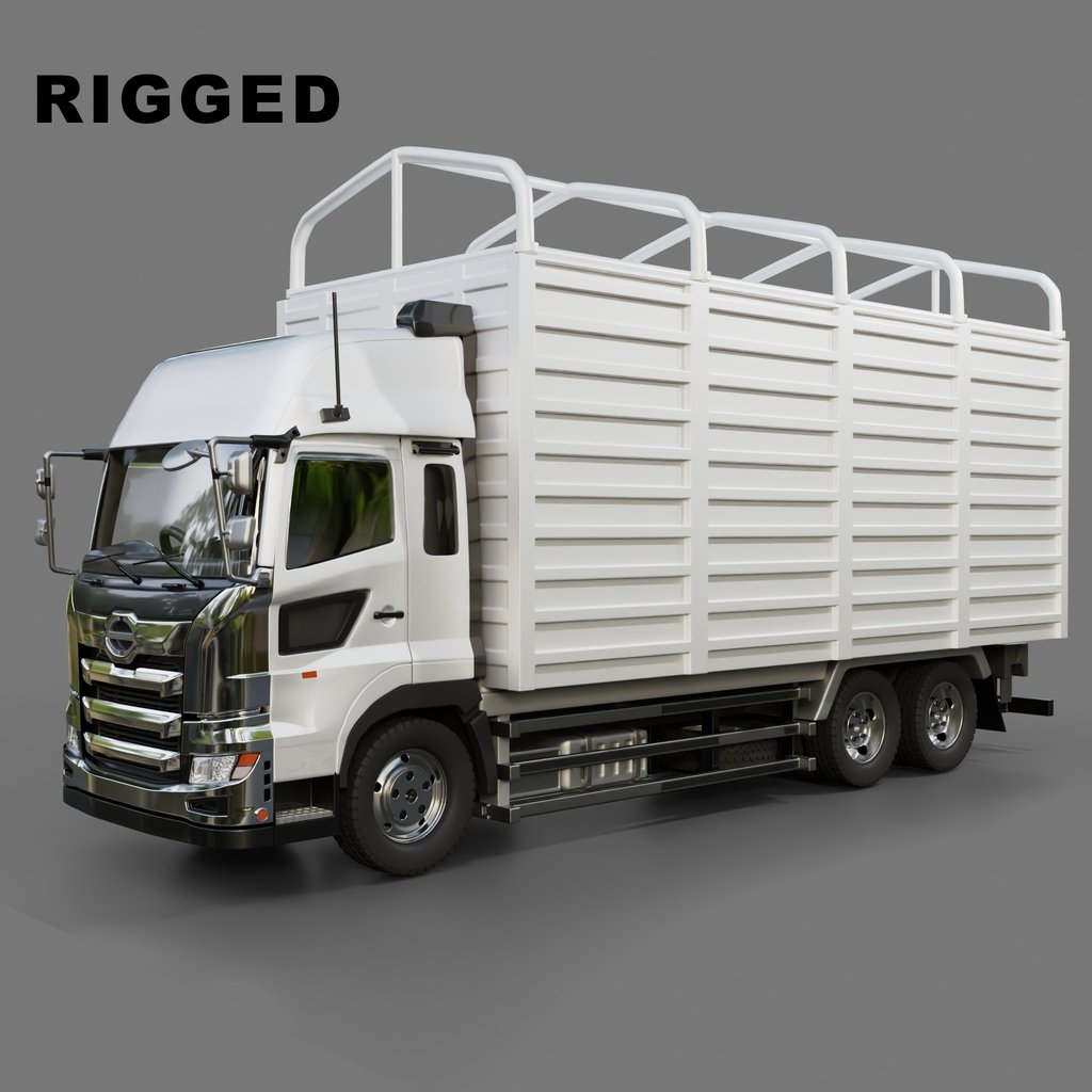 Hino Profia Box Truck | Trucks models | BlenderKit