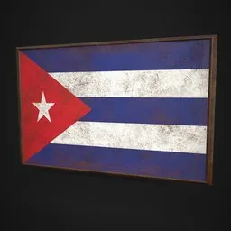 Cuba Flag Picture Frame