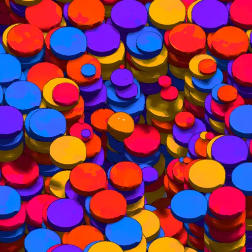 Pop Art Cylinder Stack Mosaic