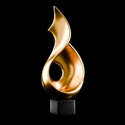 Brass virage sculpture