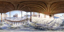 Sunny Village In Winter HDRi