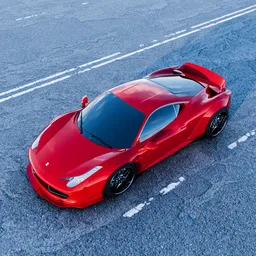 Red Realisitc Supercar