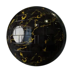 Black and Gold Marble Tiles