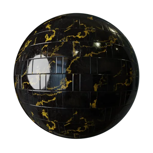 Black and Gold Marble Tiles