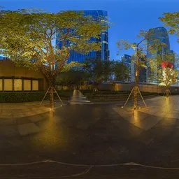 Square at night