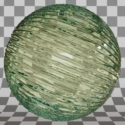 Wavy lines glass procedural material