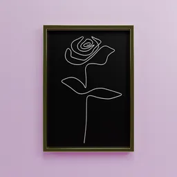 Rose Silver Canvas Picture Frame