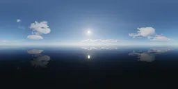 Sunny Sky with Puffy Clouds