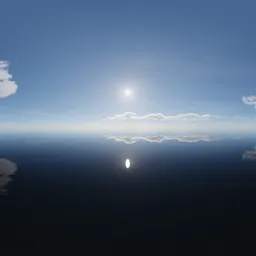 Sunny Sky with Puffy Clouds