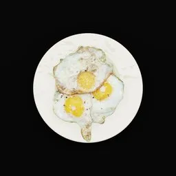 Sunny Fried Eggs Plate Meal