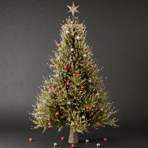 SJ-christmas tree with star
