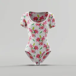 Watercolor Lily Short-Sleeve Bodysuit