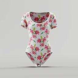 Watercolor Lily Short-Sleeve Bodysuit