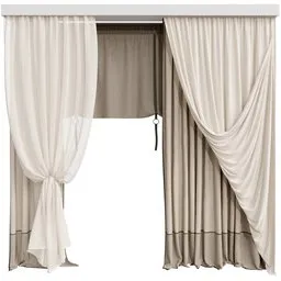 MI Silk And Cotton Curtain Set