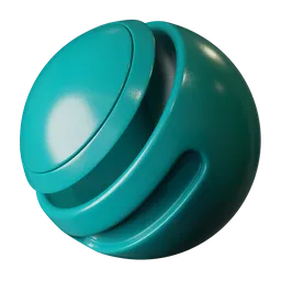 Teal Lacquered Surface