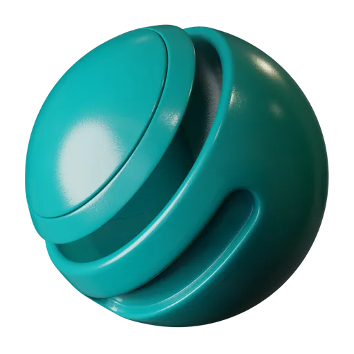 Teal Lacquered Surface