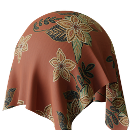 Ethnic batik floral pattern fabric
