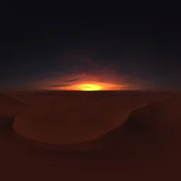 Dramatic Sunset Twilight Desert