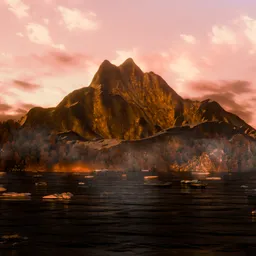 Majestic Mountain at Sunset