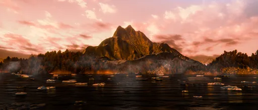 Majestic Mountain at Sunset