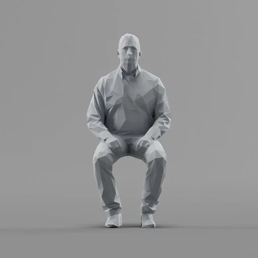 Lowpoly Male Sitting
